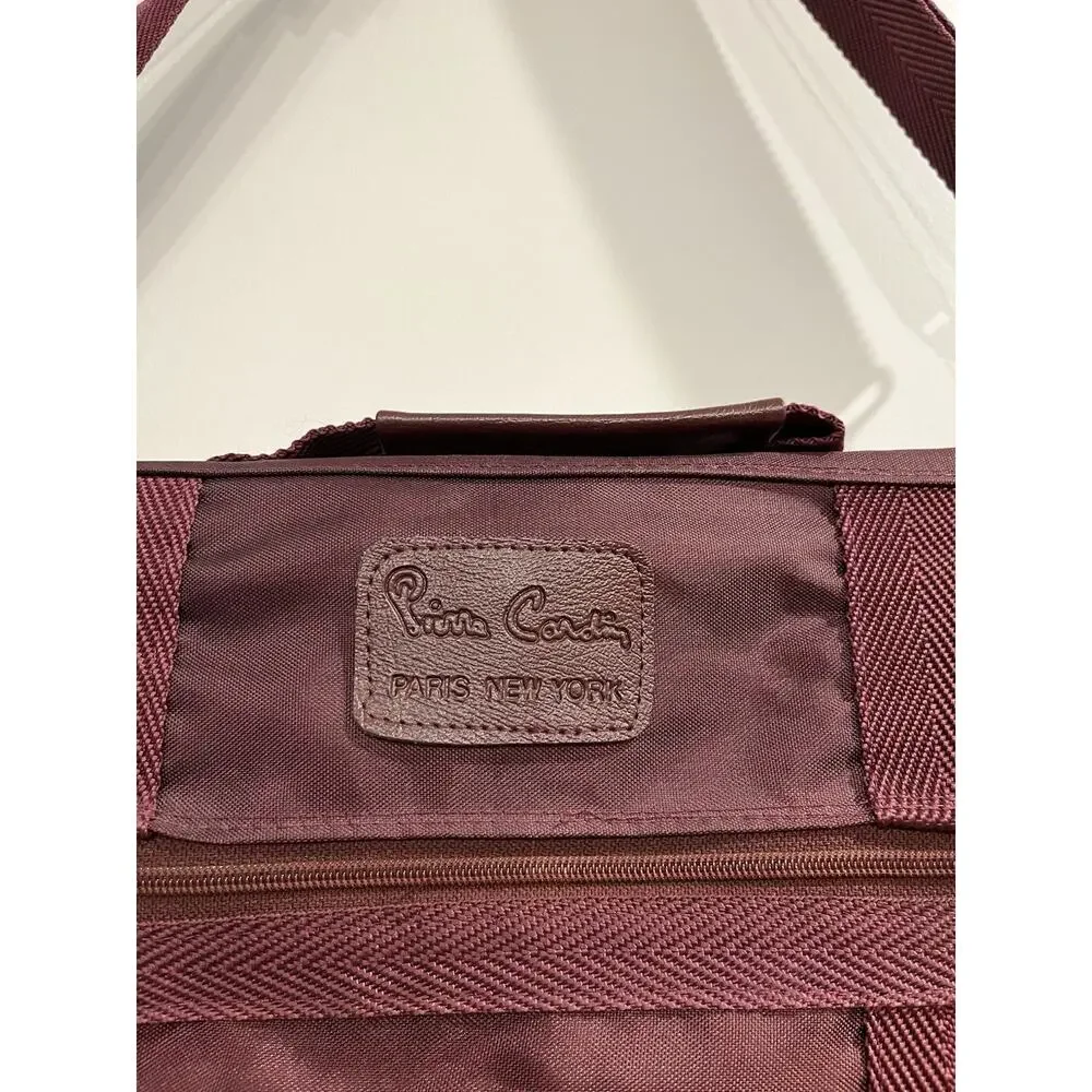 Pierre Cardin Burgundy Foldable Hanging Travel Suit Garment Bag